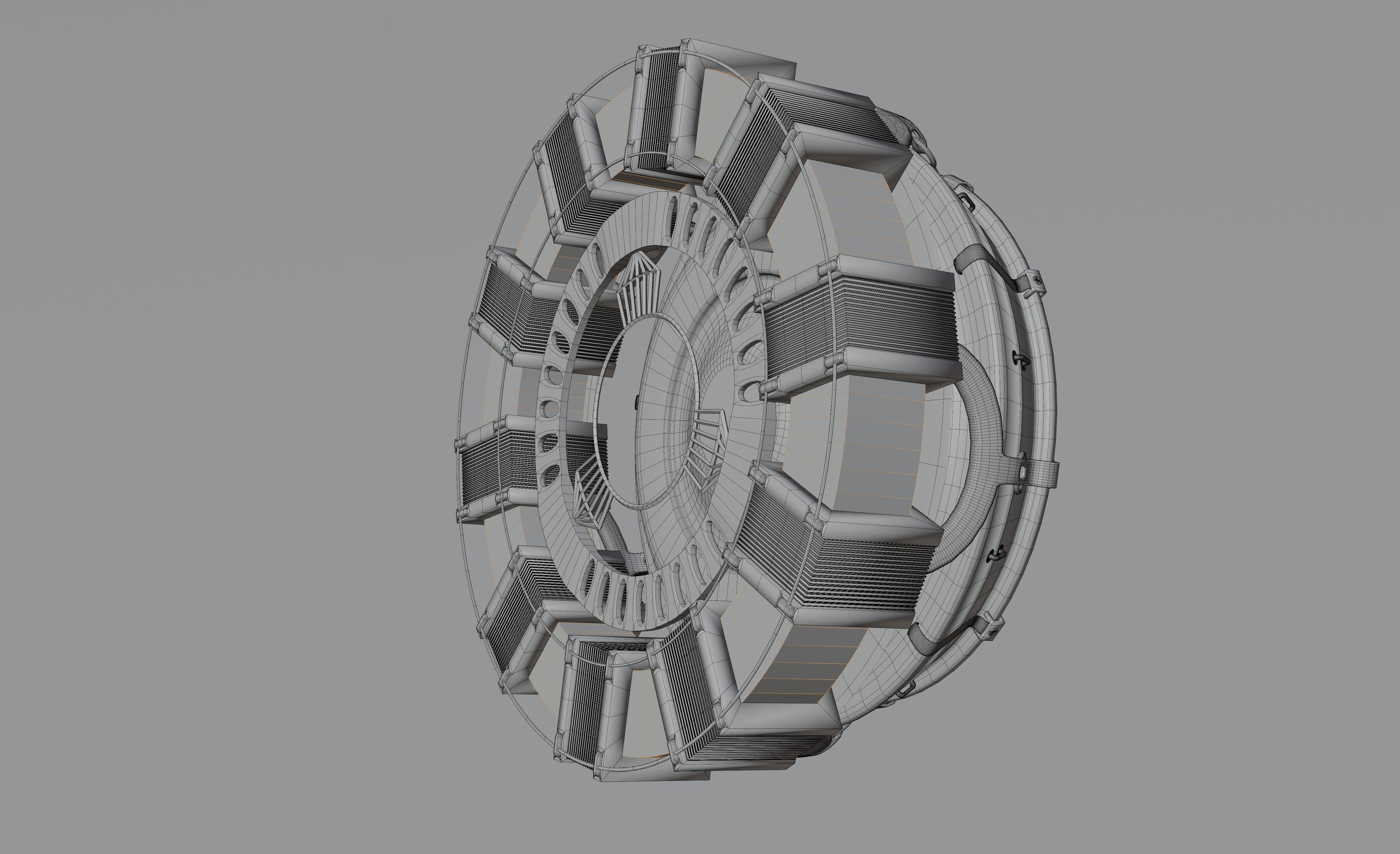 Arcreactor iron man wheel 3D model_1