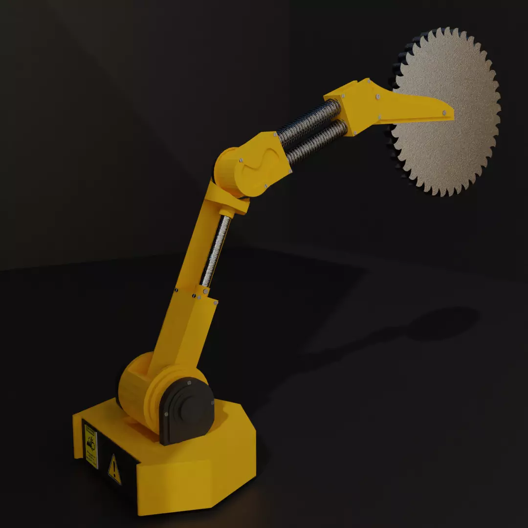 Robotic blade Free low-poly 3D model_0