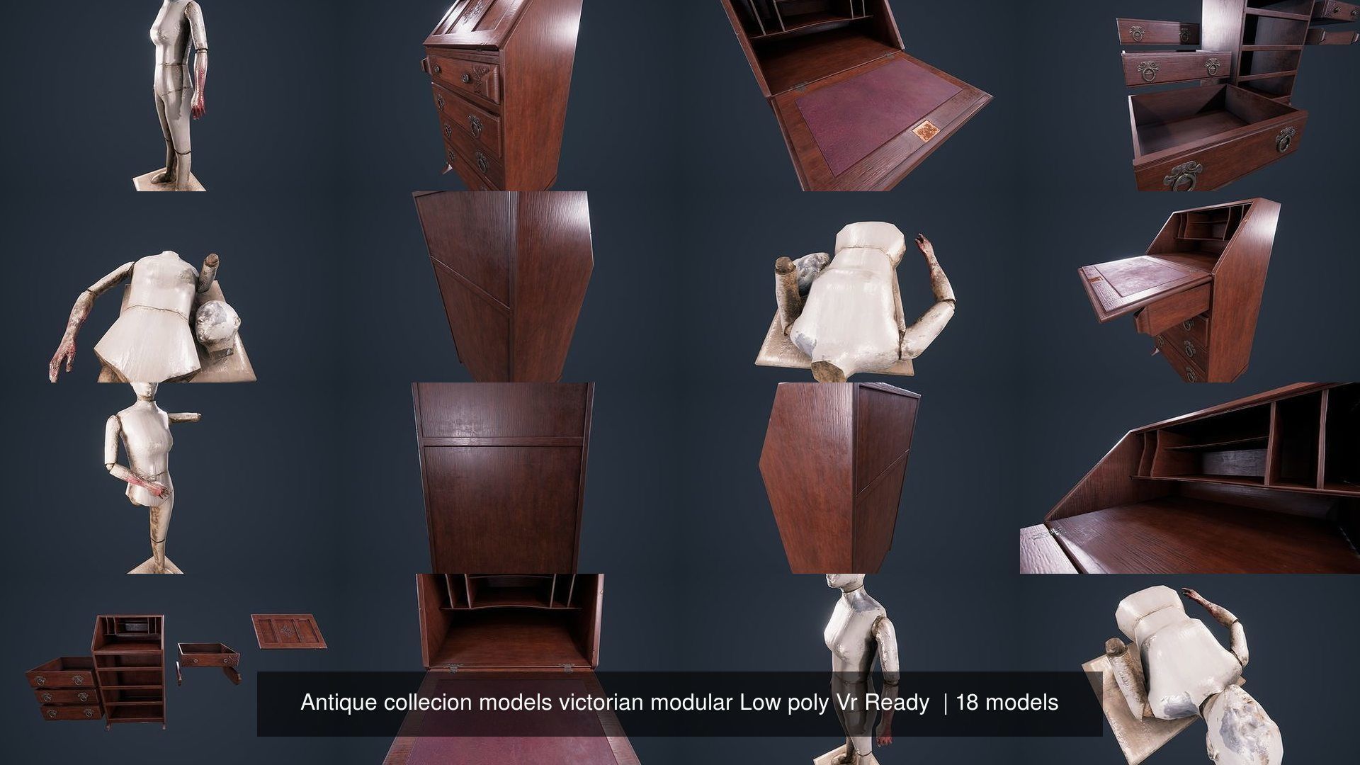 Vintage Antique Furniture victorian modular collection _7