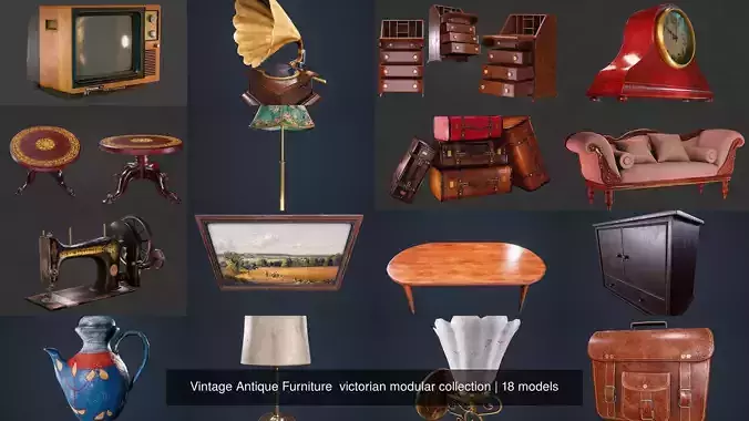 Vintage Antique Furniture  victorian modular collection 