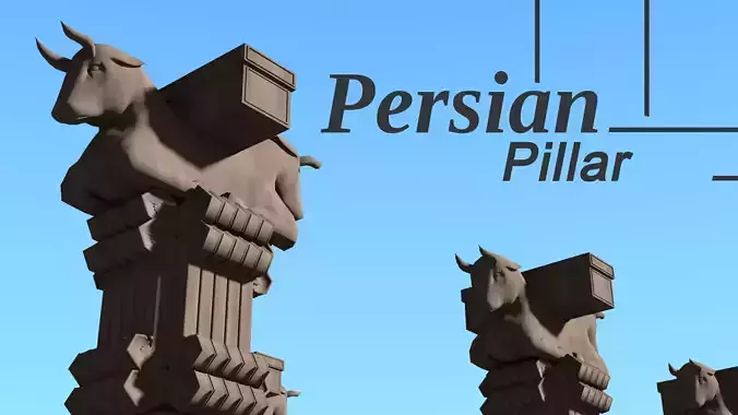 Persian Pillar 3D model