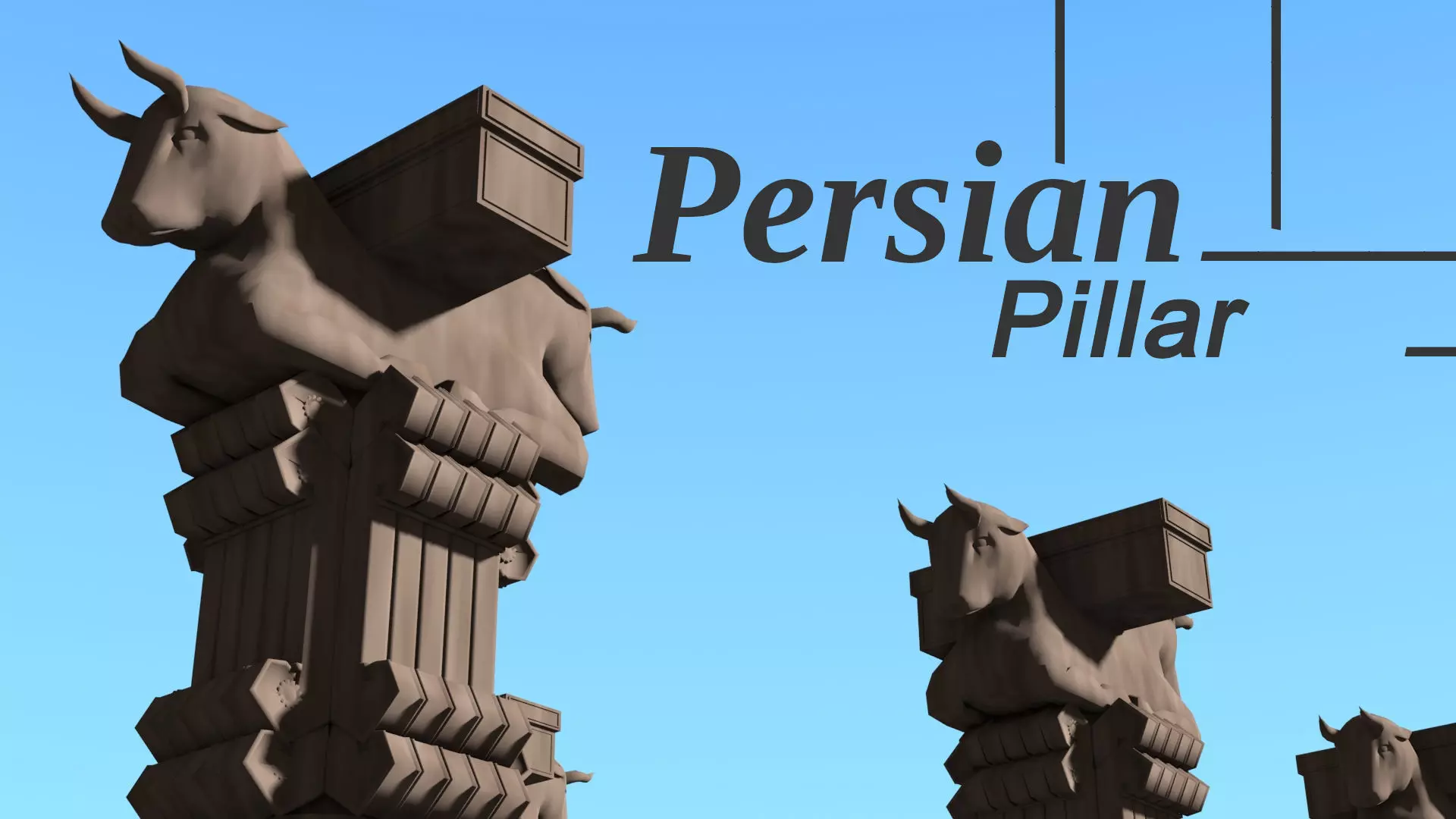 Persian Pillar 3D model_0