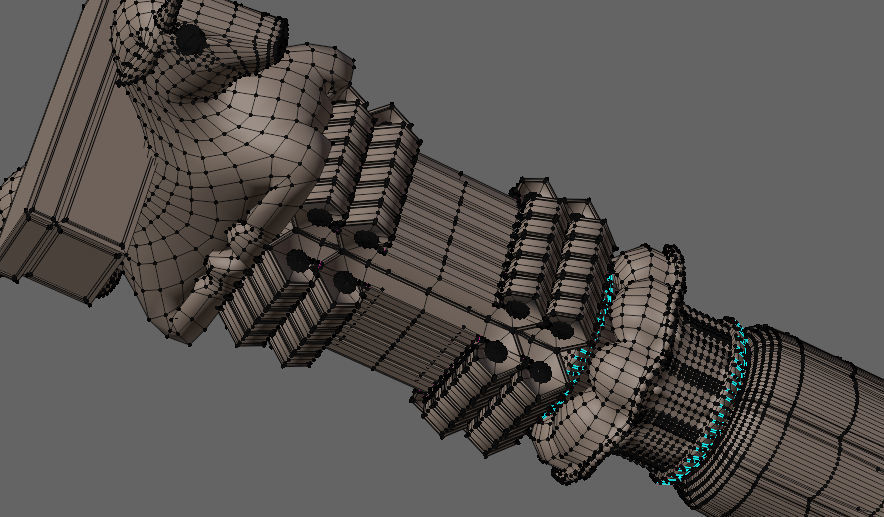 Persian Pillar 3D model_6