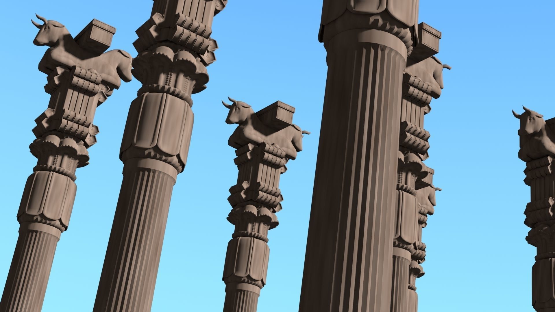 Persian Pillar 3D model_3
