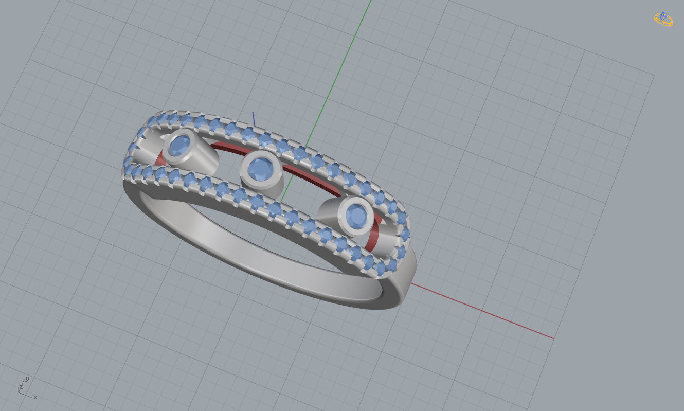 Messika Move Ring 3D print model_9