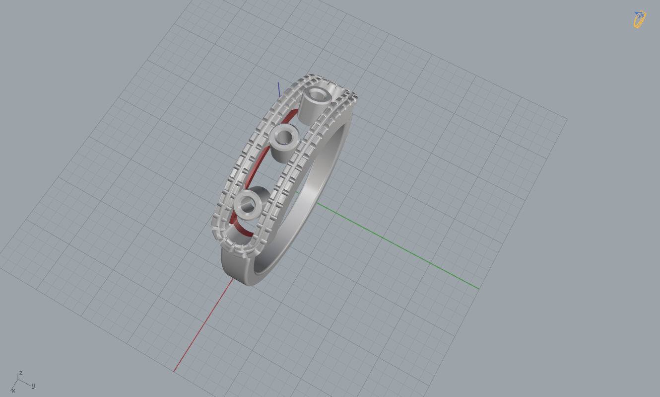 Messika Move Ring 3D print model_12