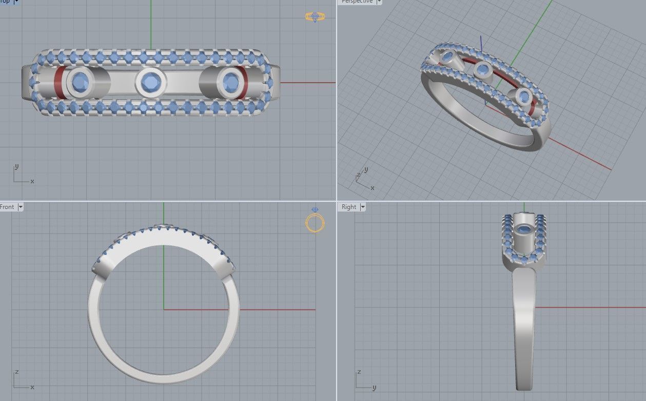 Messika Move Ring 3D print model_5
