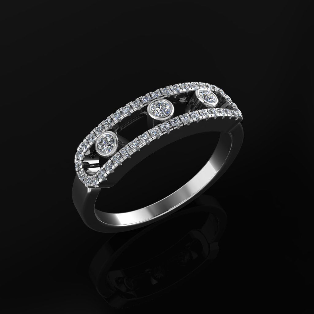 Messika Move Ring 3D print model_1