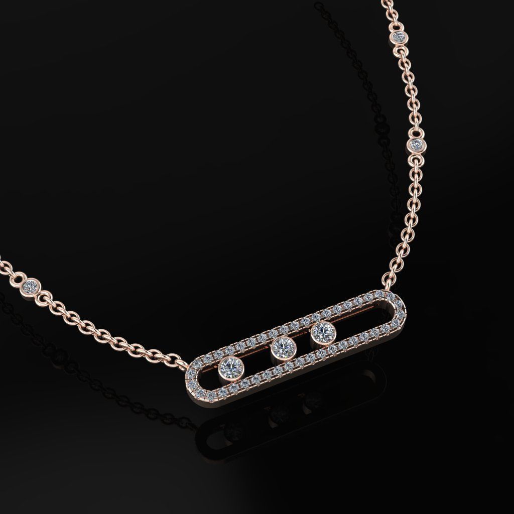 Messika Move Pendant 3D print model_2