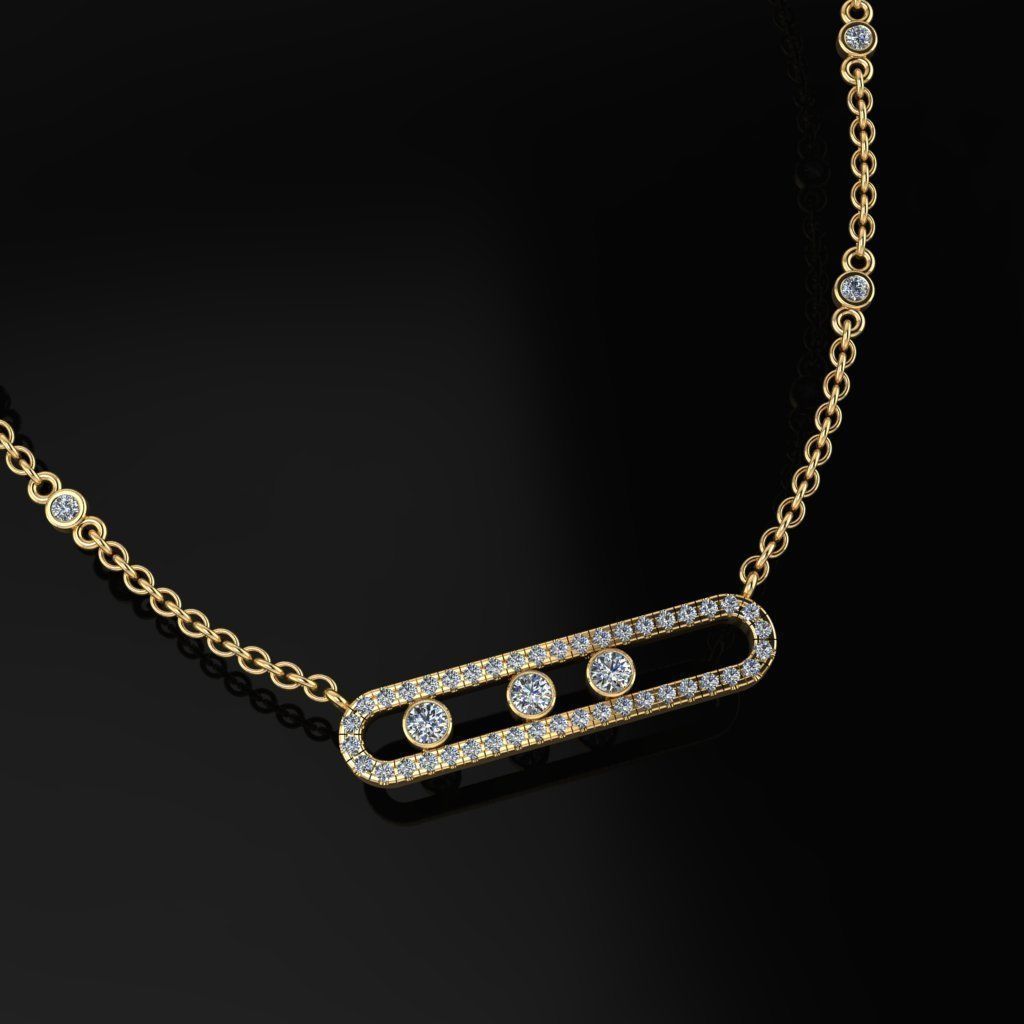 Messika Move Pendant 3D print model_1