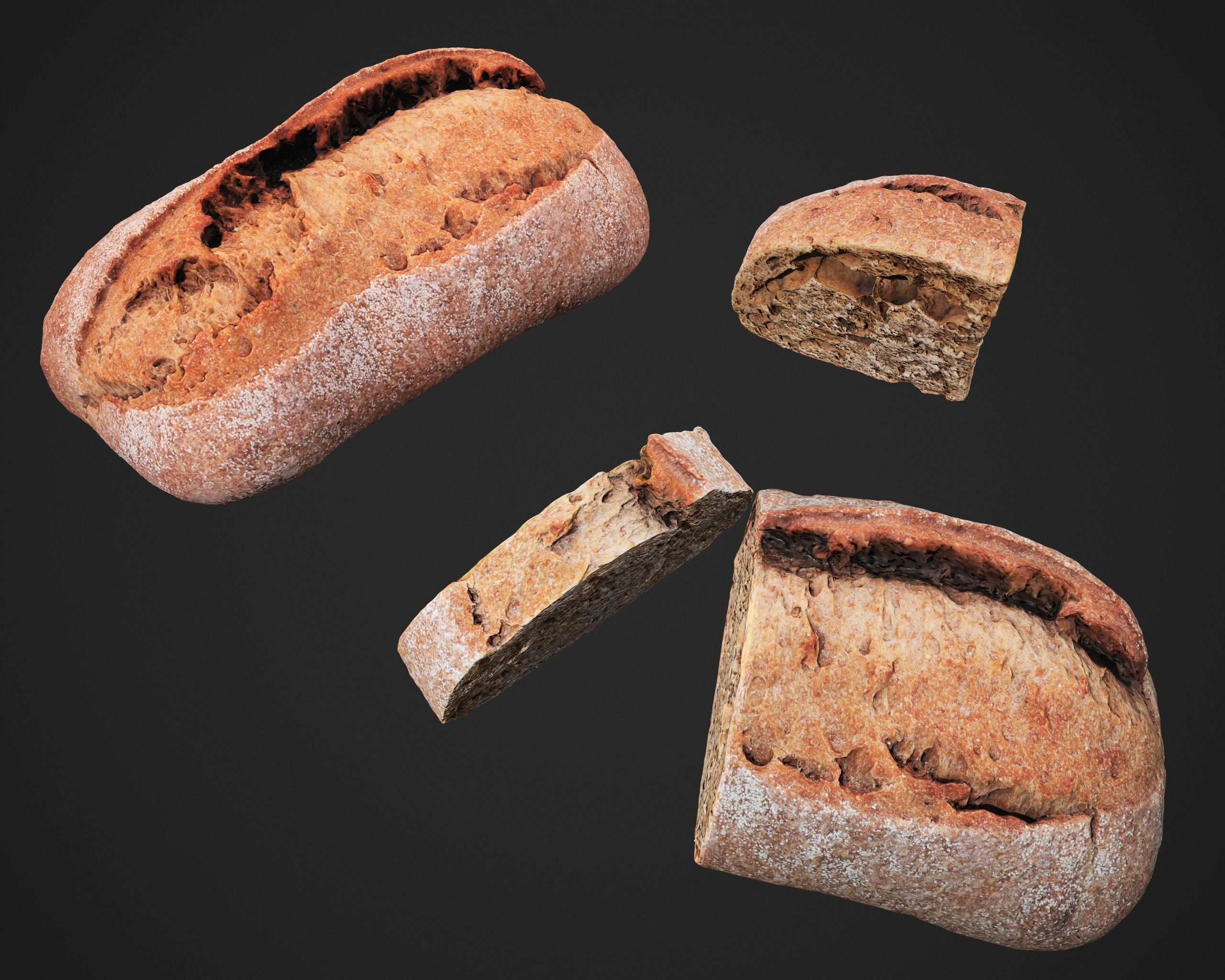 Health Bread 3D model_4