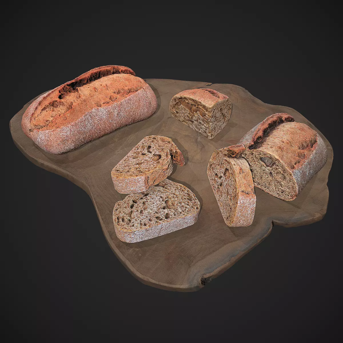Health Bread 3D model_0