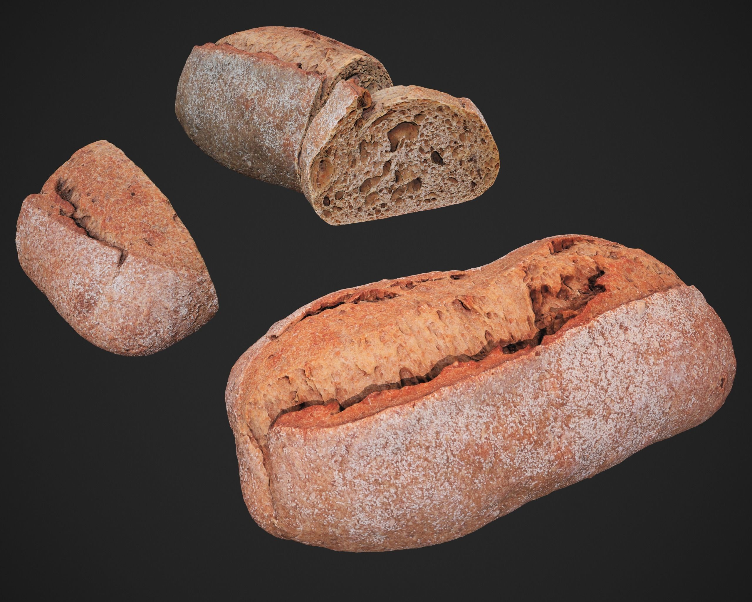 Health Bread 3D model_7