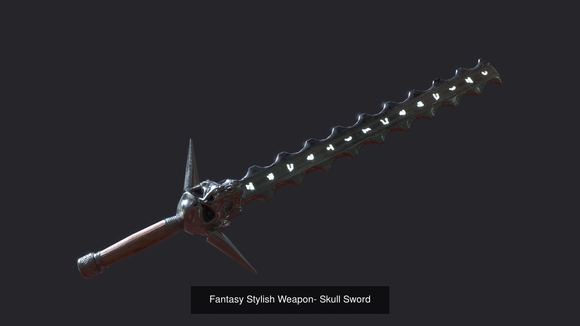 Low poly Fantasy Stylish Sword Bundle 3D Model Collection_4