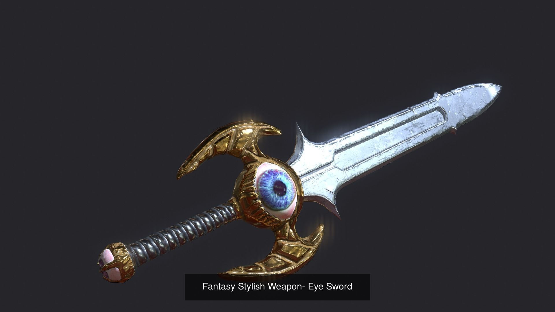 Low poly Fantasy Stylish Sword Bundle 3D Model Collection_2