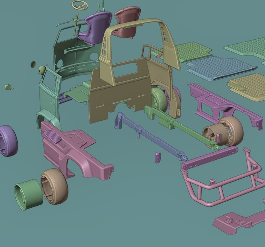 WPL D12 RC FULLBODY by BLACKBOX 3D print model_19