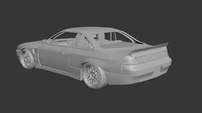 Nissan Silvia S14 Rocket Bunny  3D print model 3