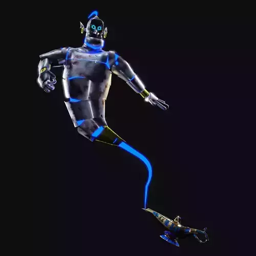 Robot Giant Blender ready for animating and games Low-poly 3D model