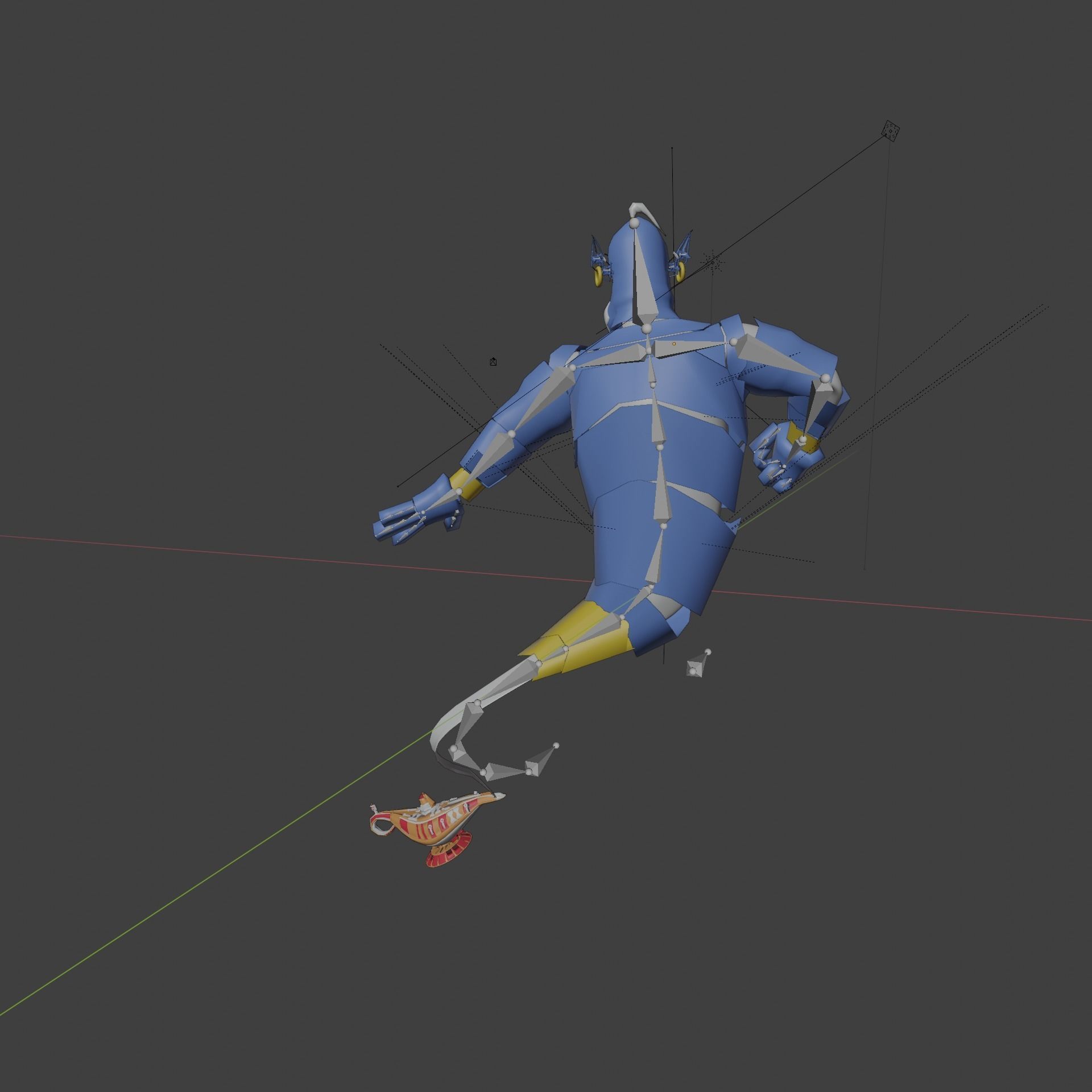 Robot Giant Blender ready for animating and games Low-poly 3D model_11