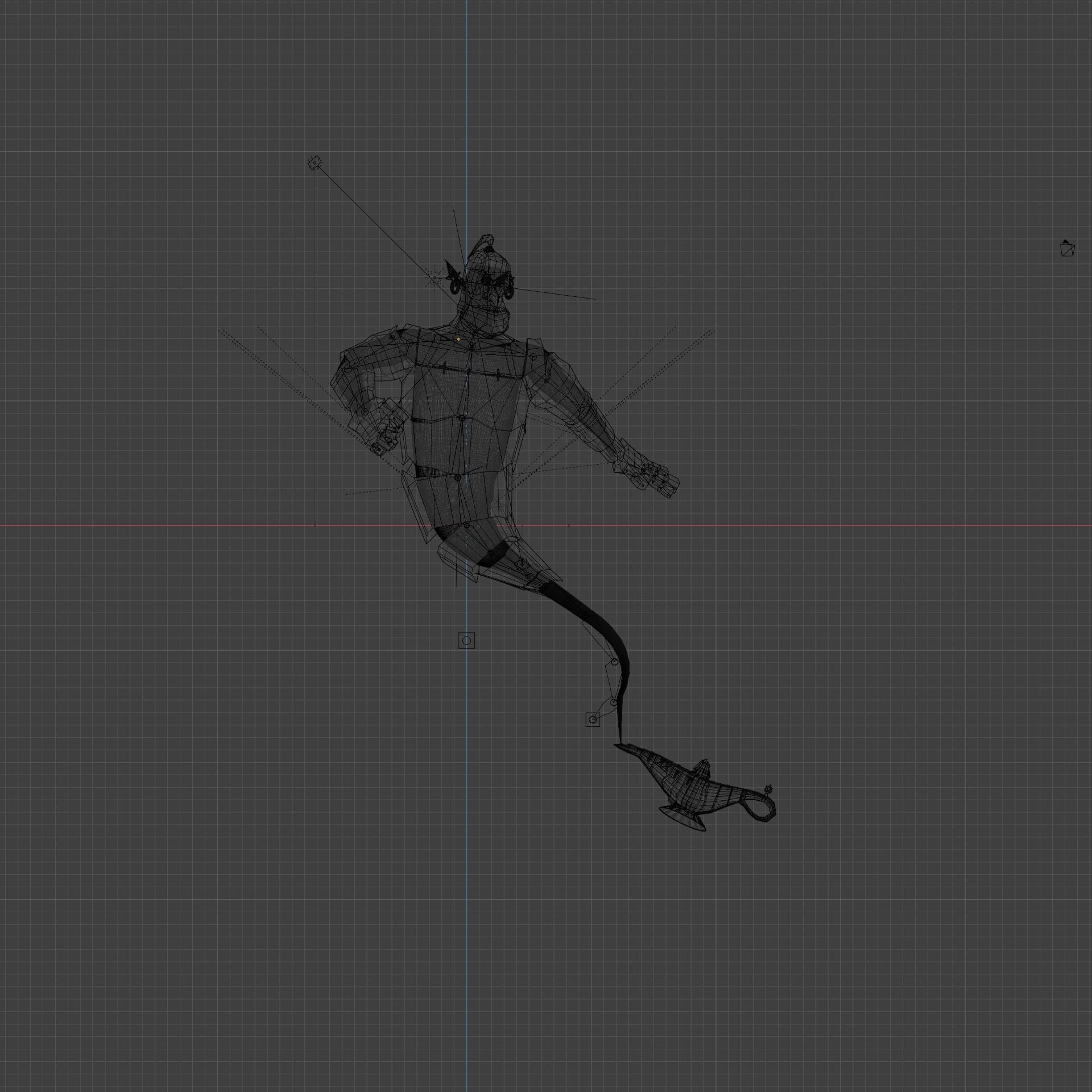 Robot Giant Blender ready for animating and games Low-poly 3D model_7