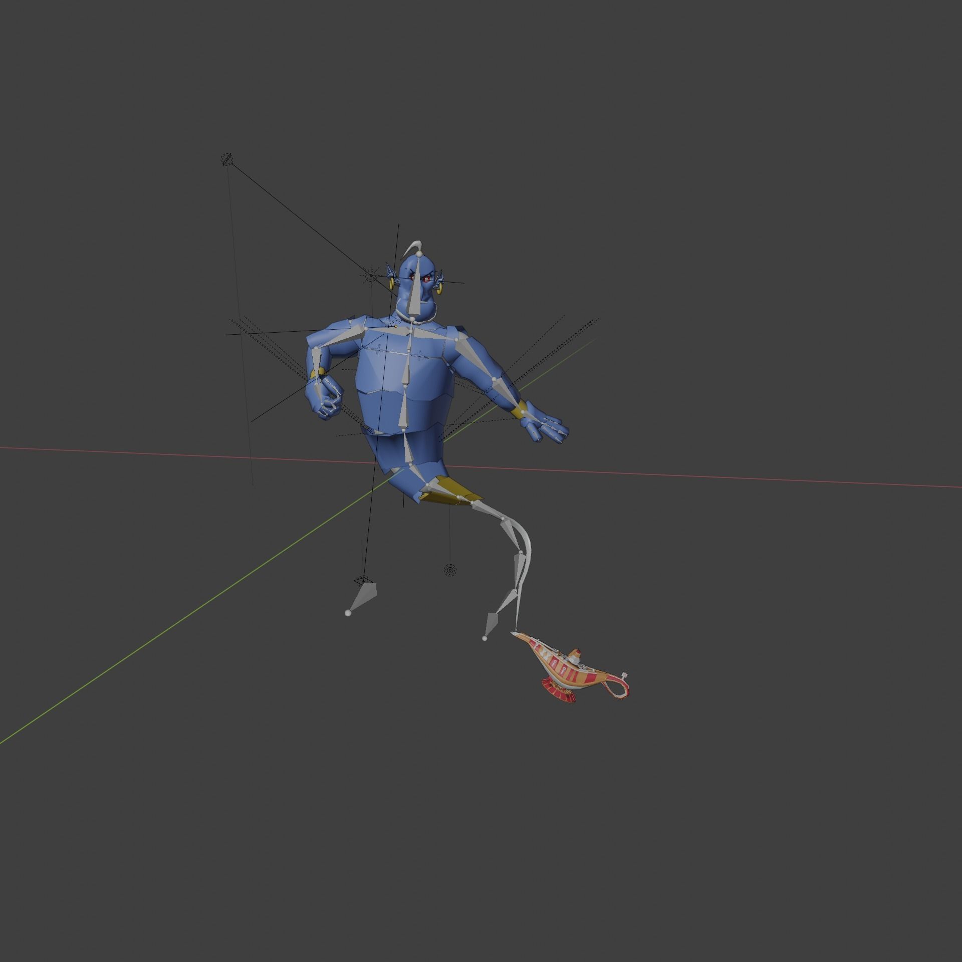 Robot Giant Blender ready for animating and games Low-poly 3D model_10