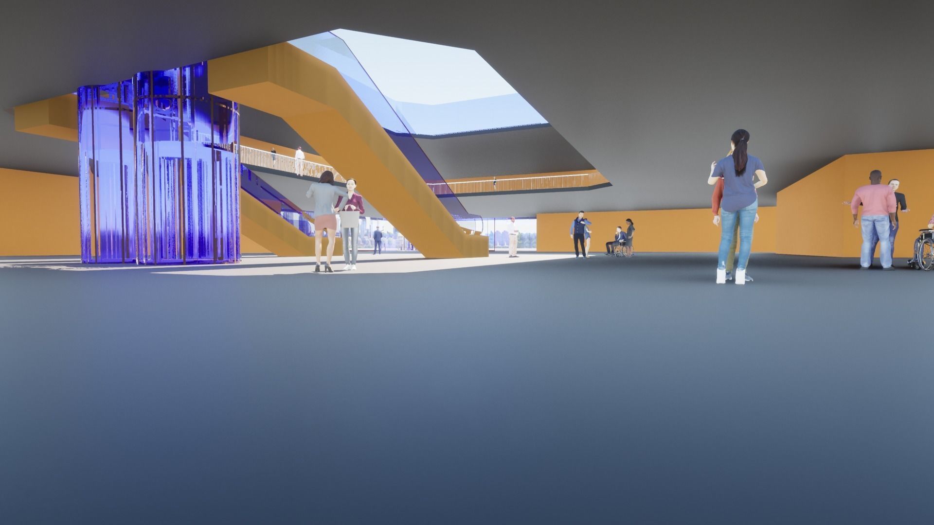 Mall Model building in middle of desert 3D model_2