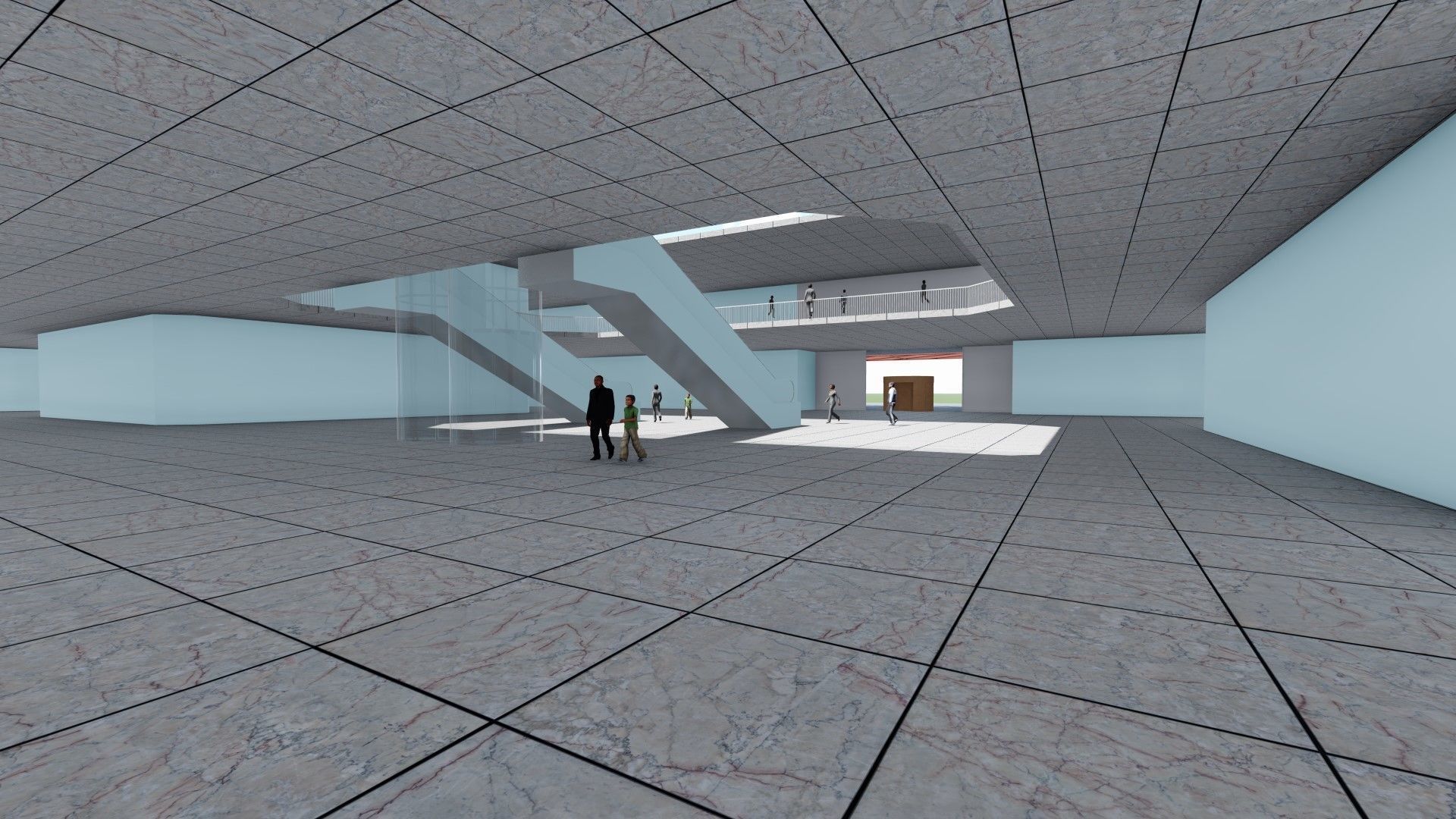 Mall Model building in middle of desert 3D model_3