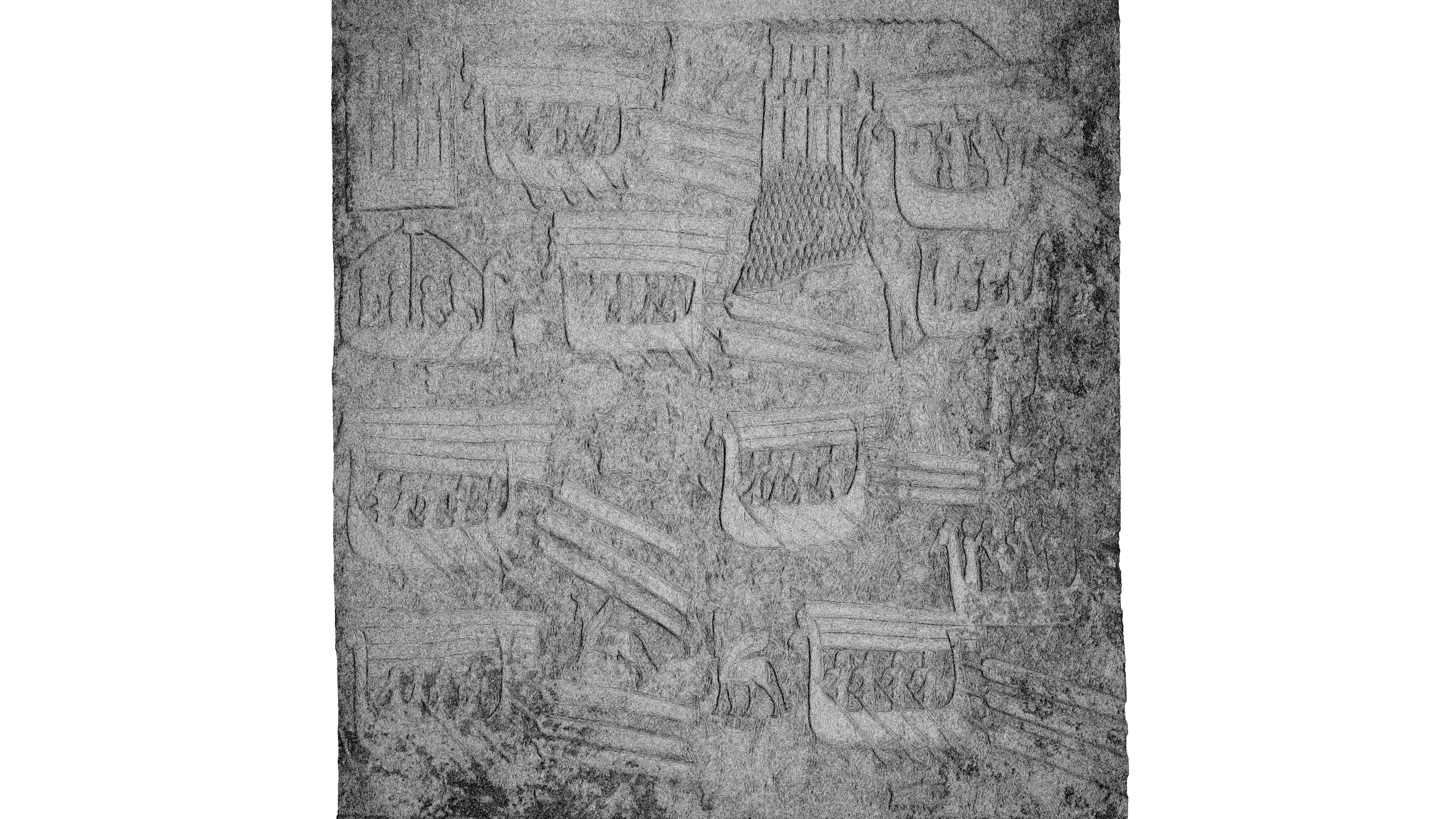 Assyrian - Transport of Lebanese cedar timber 2 3D model_12