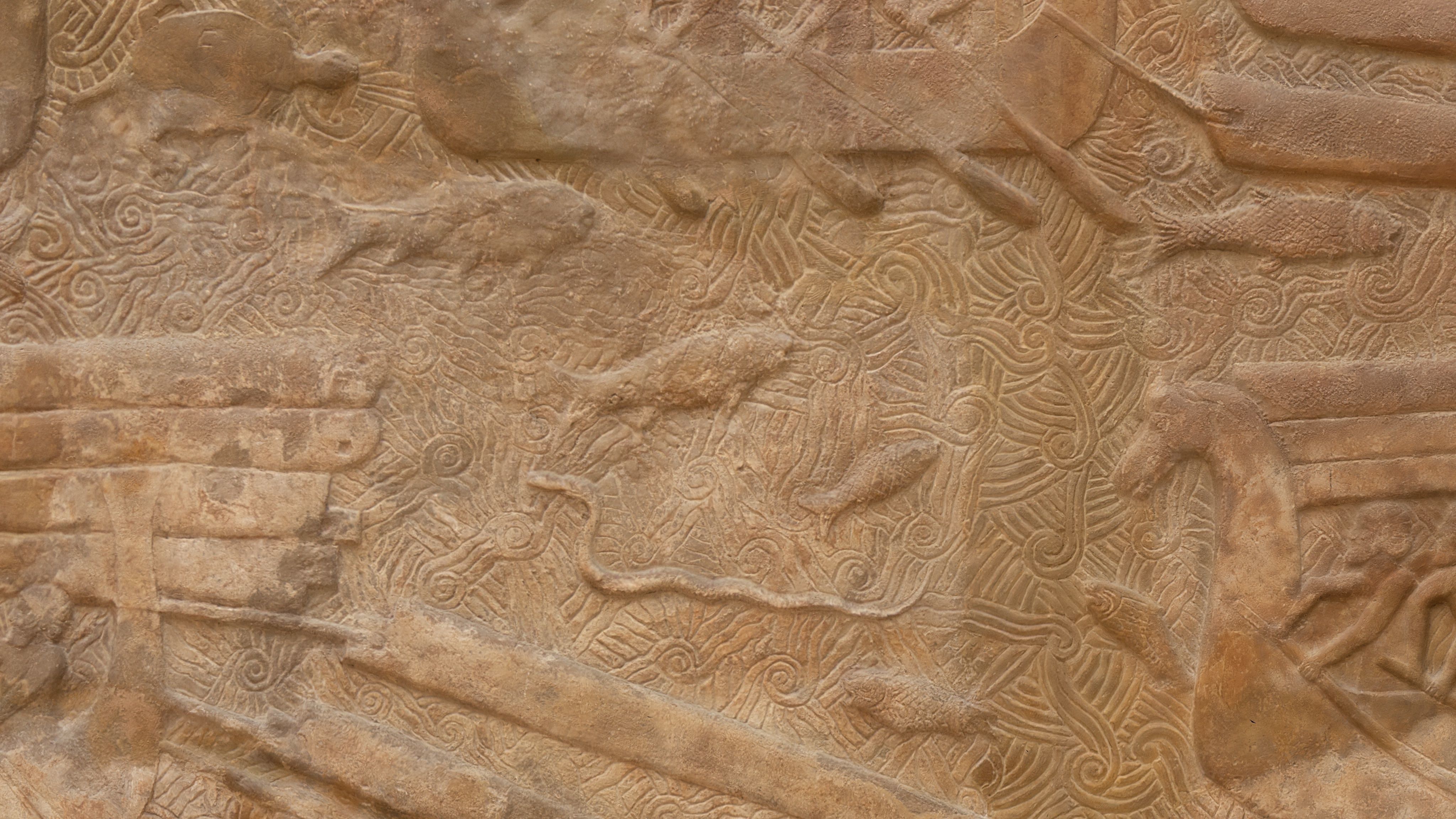 Assyrian - Transport of Lebanese cedar timber 2 3D model_17