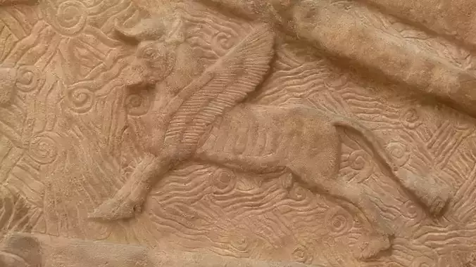 Assyrian - Transport of Lebanese cedar timber 2 3D model