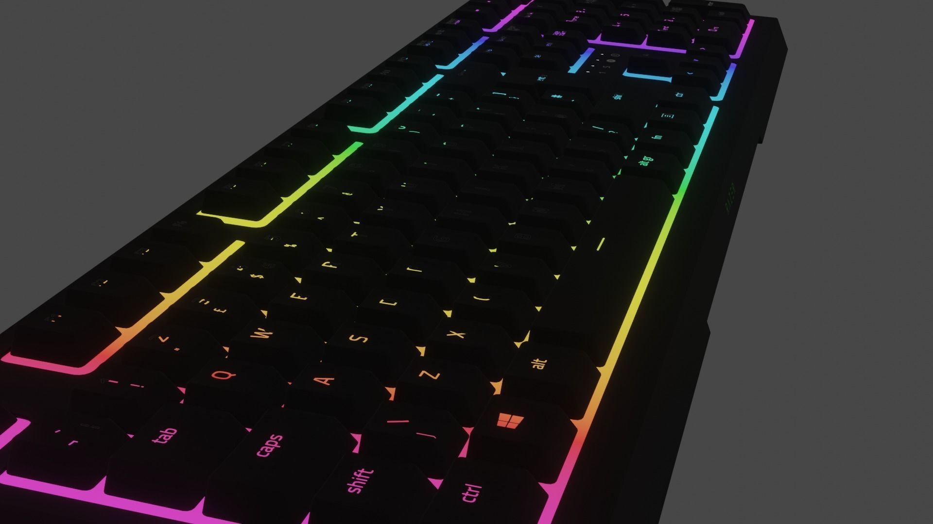 Razer Chroma Ornata v2 Gaming Keyboard 3D model_1