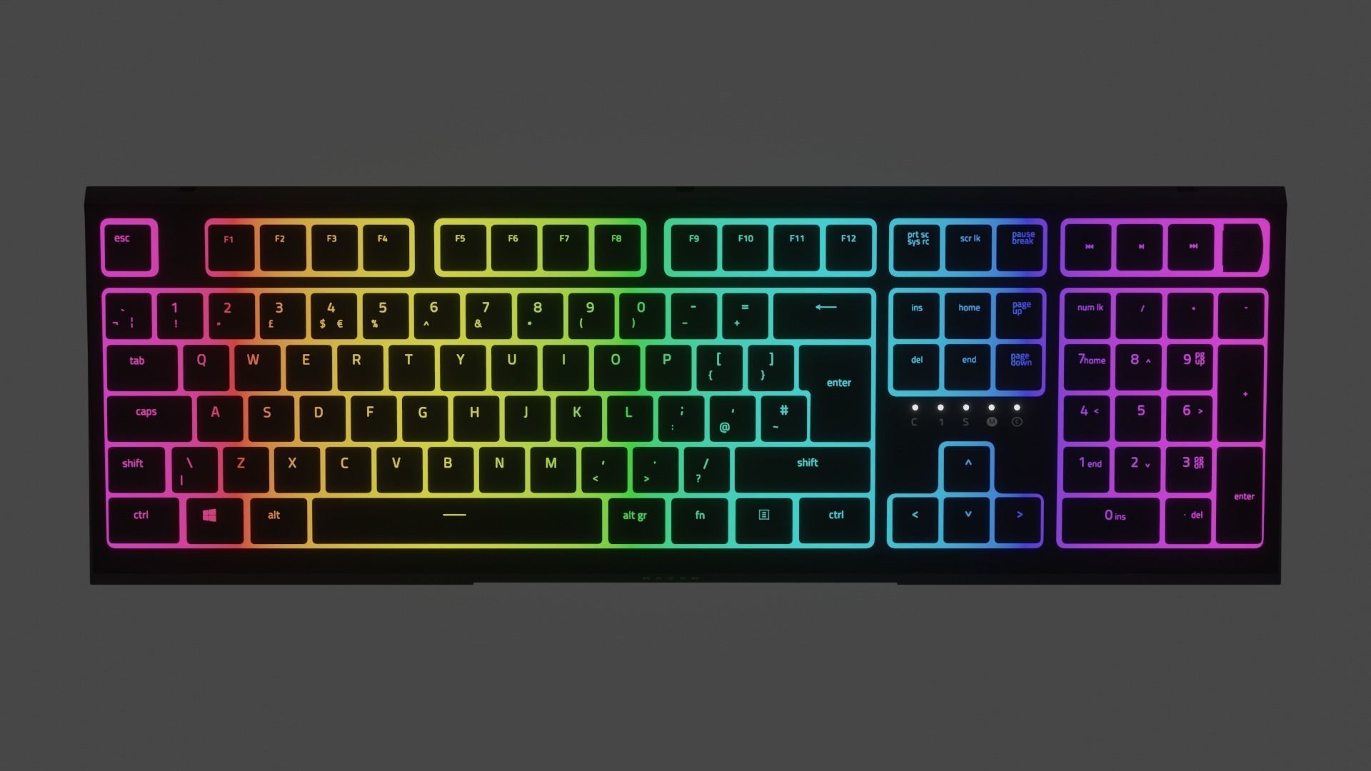 Razer Chroma Ornata v2 Gaming Keyboard 3D model_4