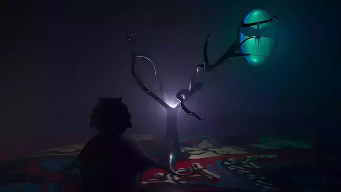 3D tree with a dragon egg