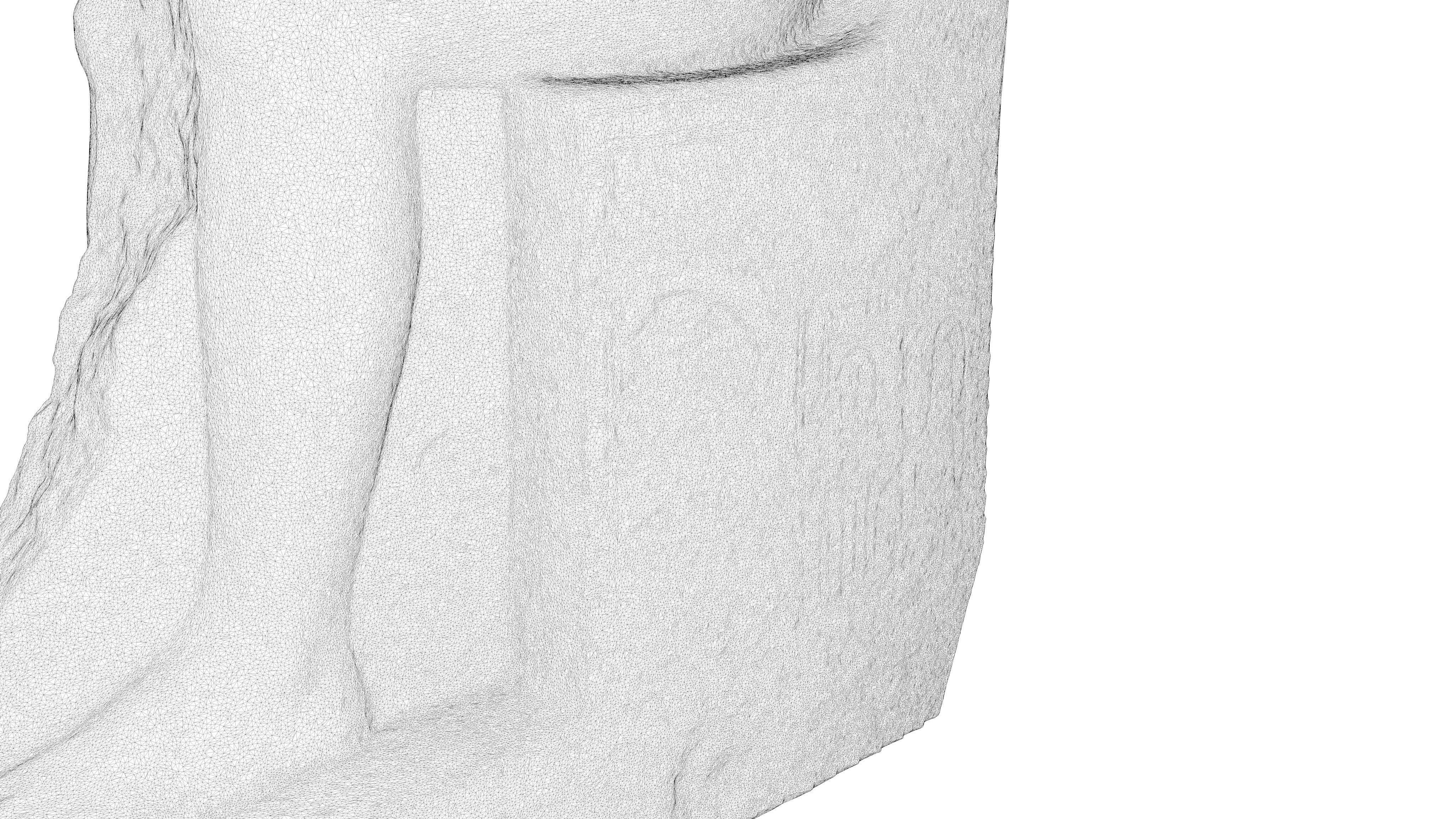 Egyptian - Statue of the god Amun protecting Tutankhamun 3D model_26