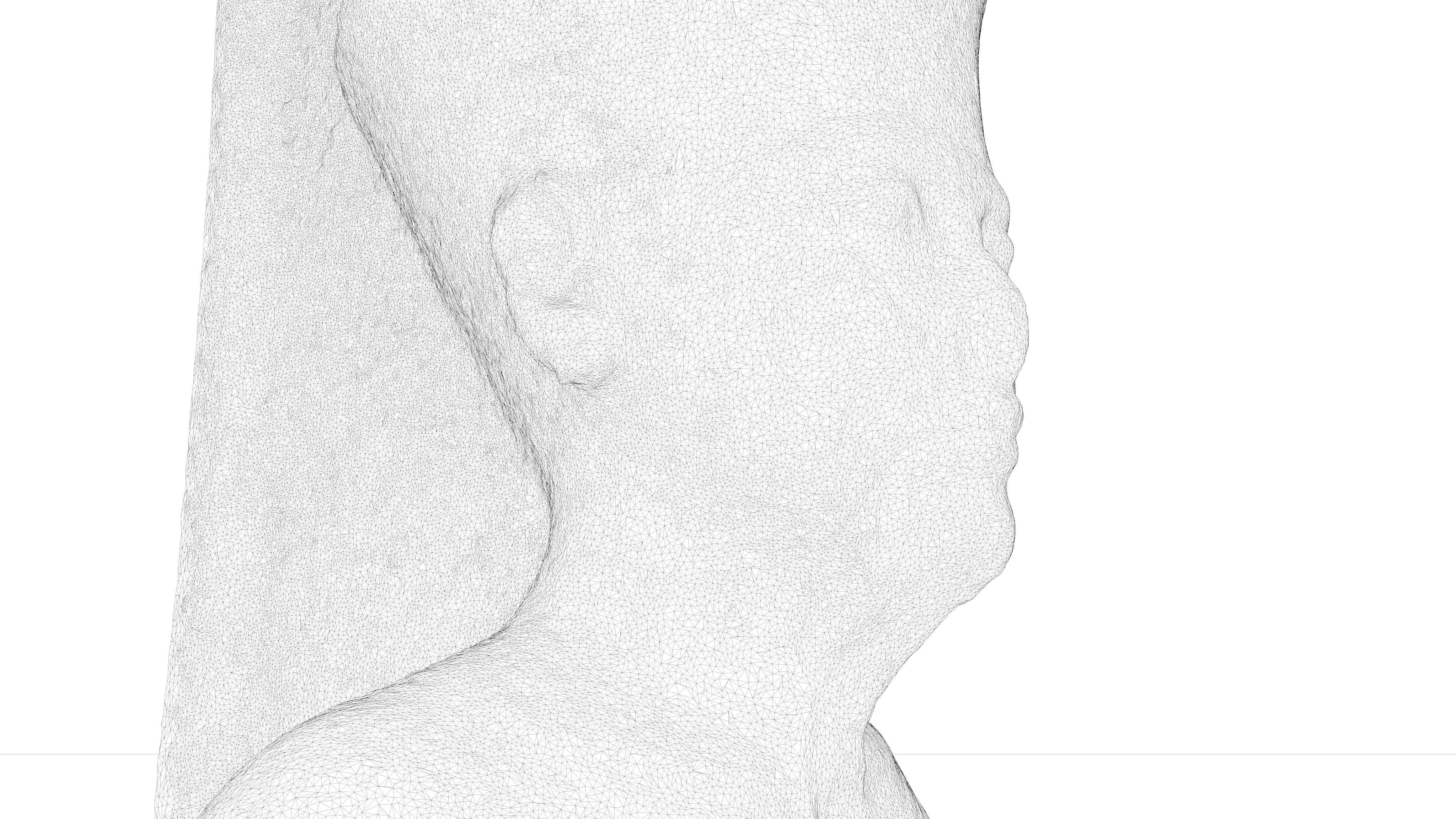 Egyptian - Statue of the god Amun protecting Tutankhamun 3D model_32