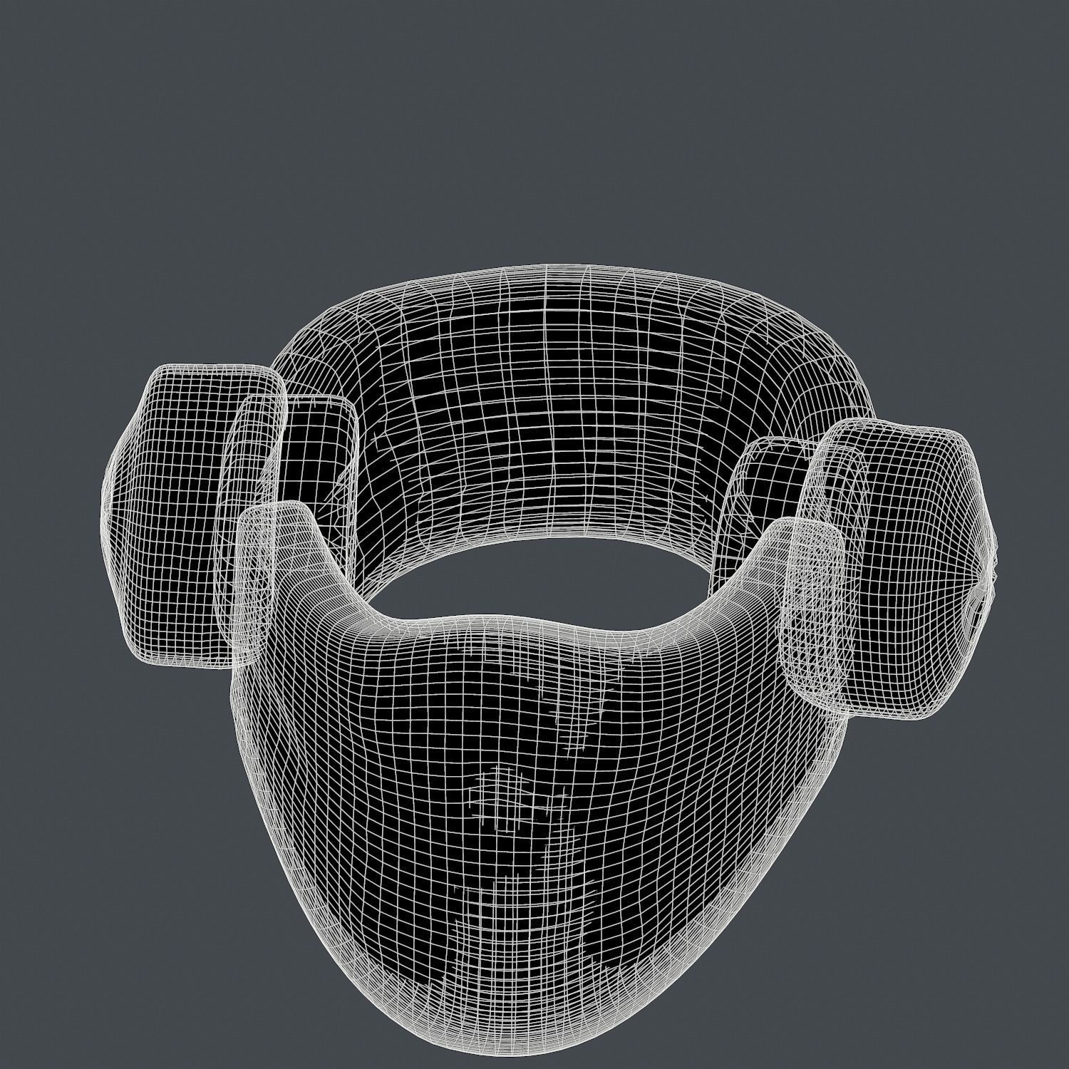 Gas mask helmet 3d model scifi Low-poly Low-poly 3D model_6