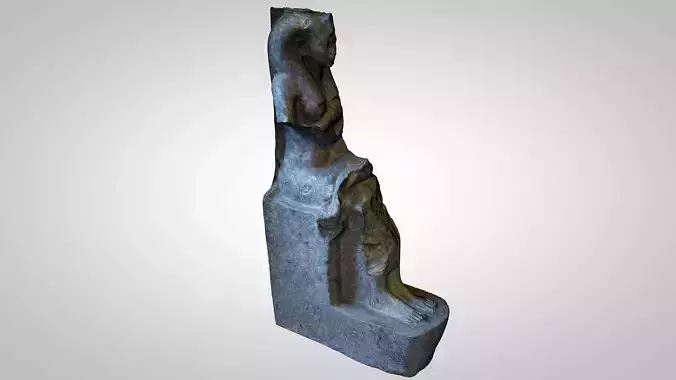 Egyptian - Godess Isis breastfeeding her son Horus 3D model