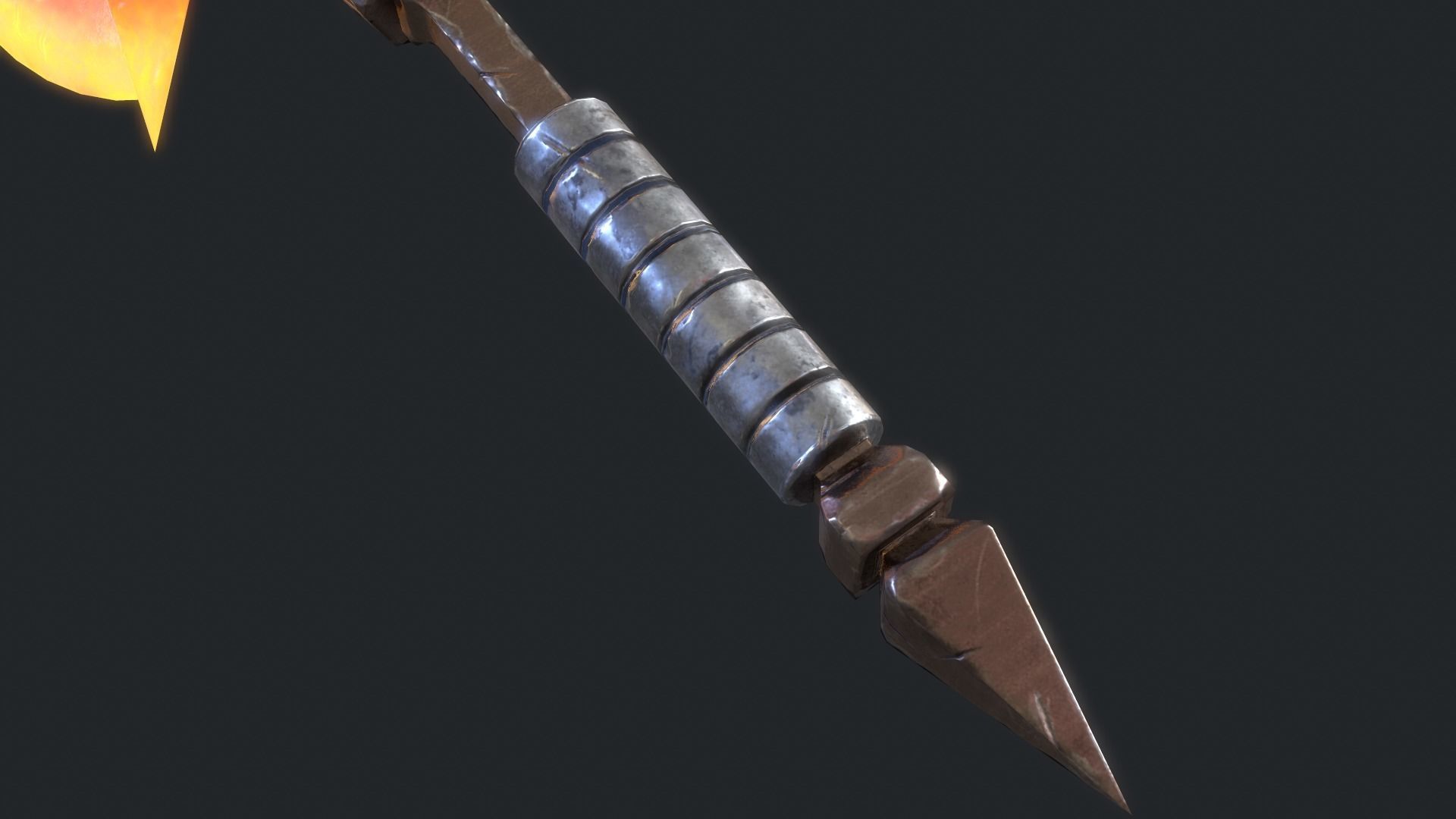 Fantasy Stylish-  Axe of Chaos Low-poly 3D model_4