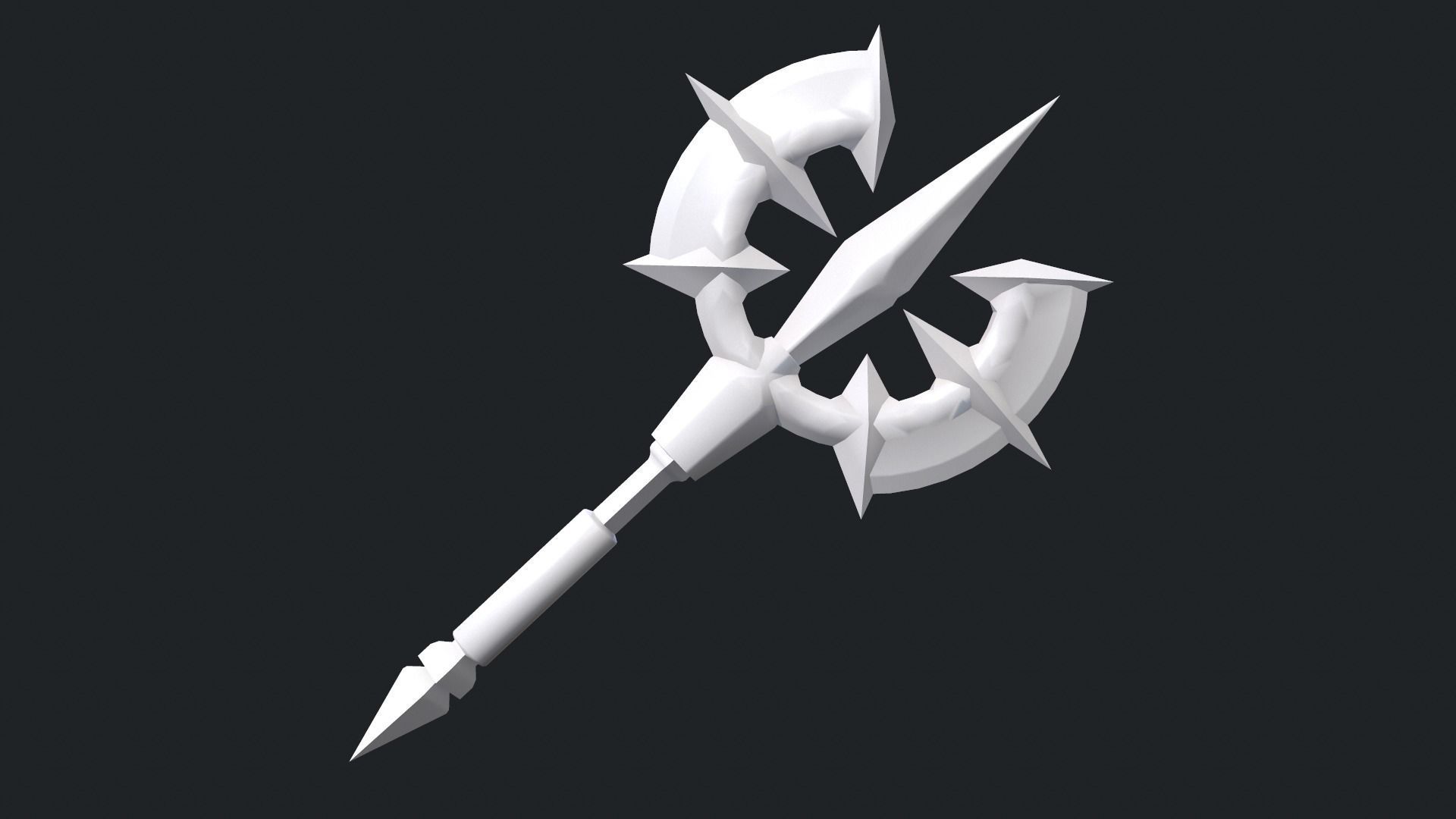 Fantasy Stylish-  Axe of Chaos Low-poly 3D model_5
