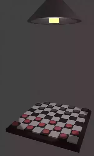 Checkers Board With Checkers