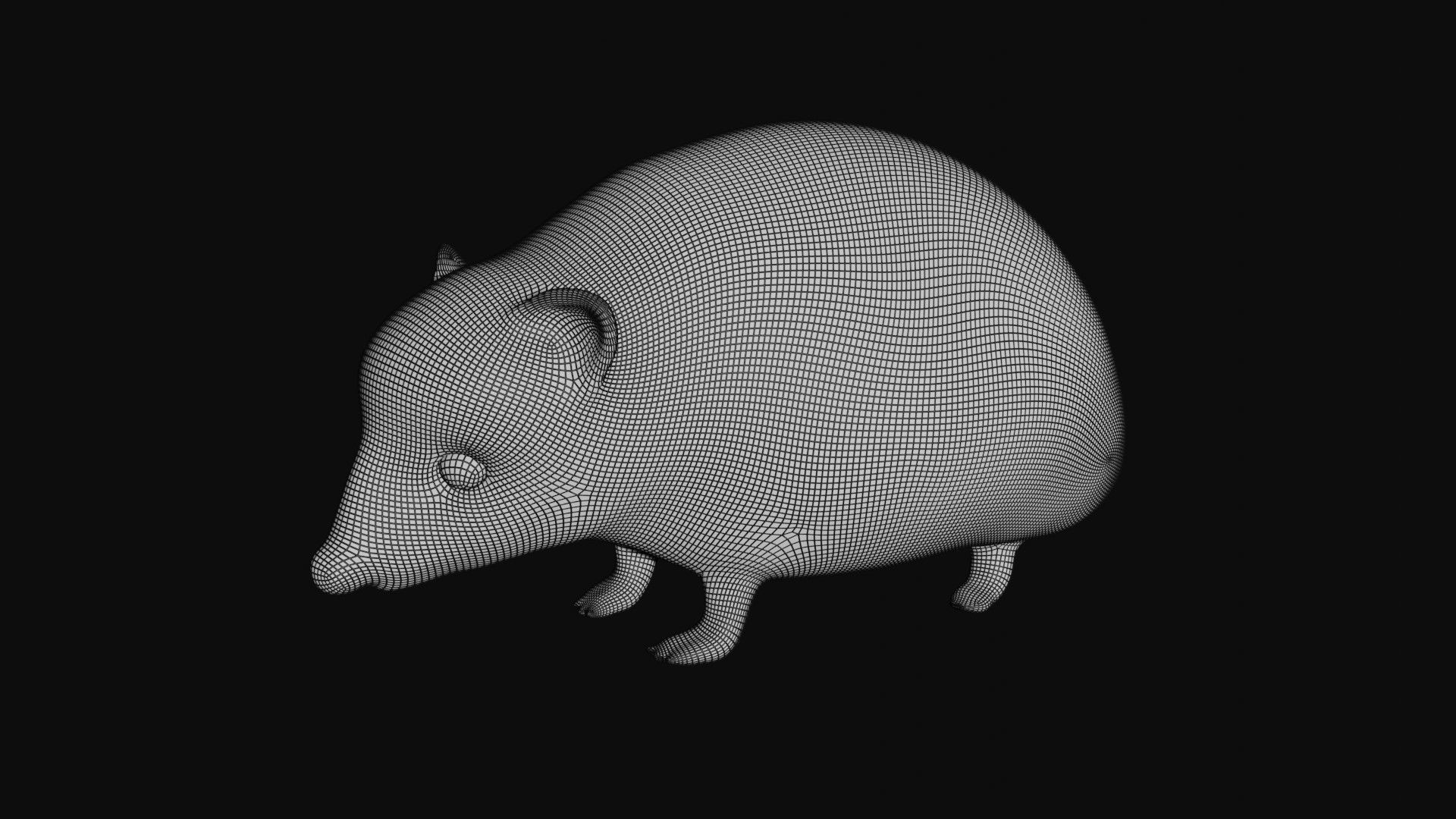 Hedgehog Low-poly 3D model_7