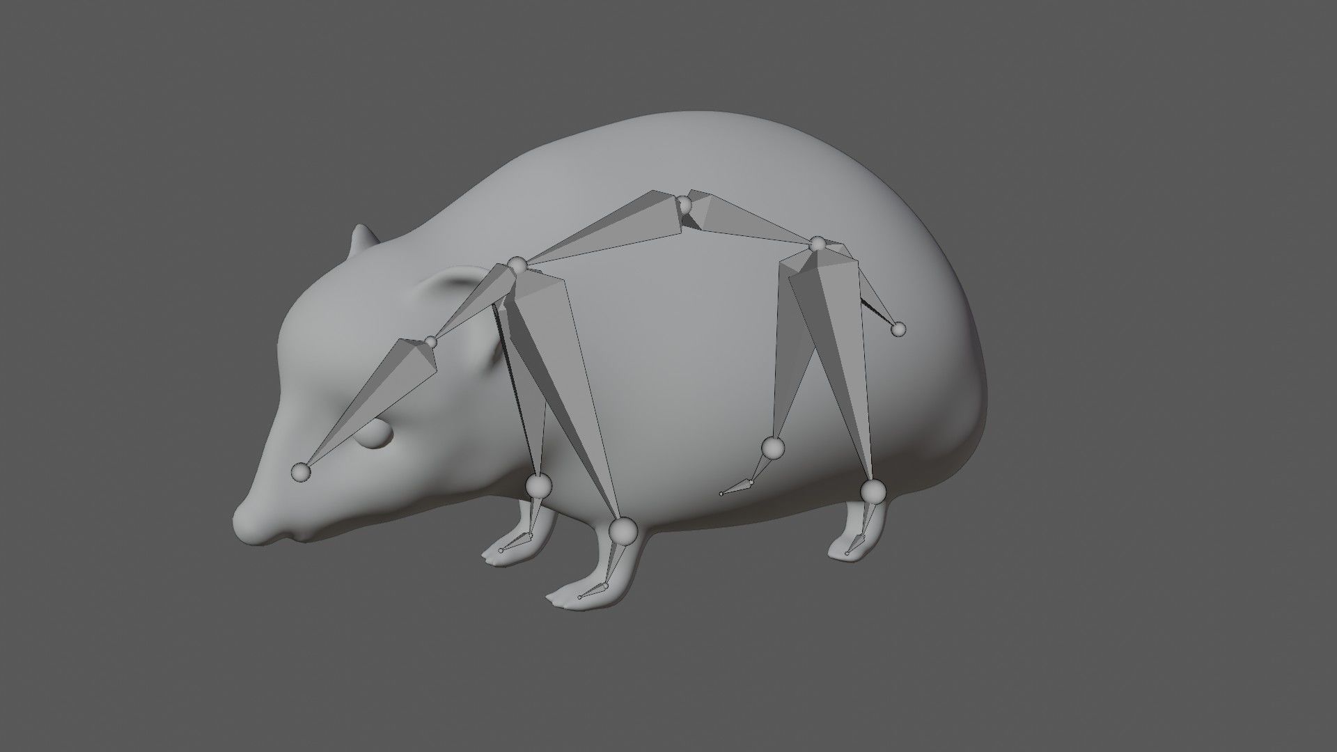 Hedgehog Low-poly 3D model_6
