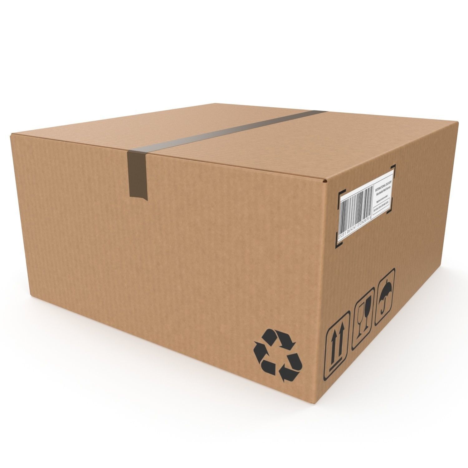 Cardboard boxes 05 3D Model Collection_5