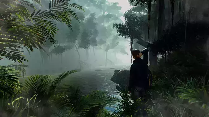 LUMION SCENE FOGGY FOREST 1 Free 3D model