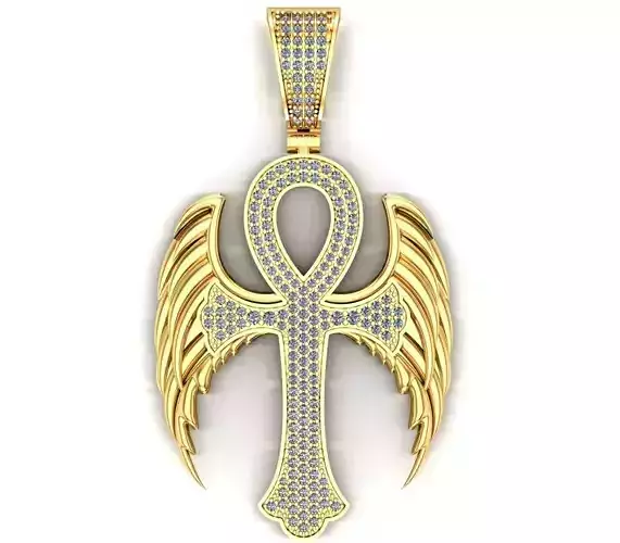 Cross pendant 3D print model