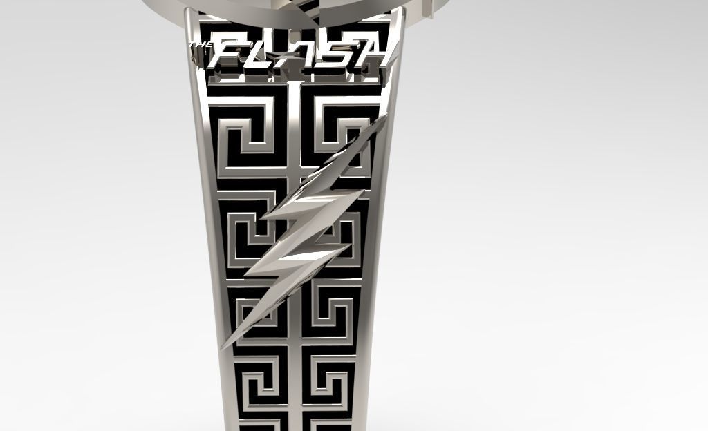 The flash 6 metal ring 3D print model_27
