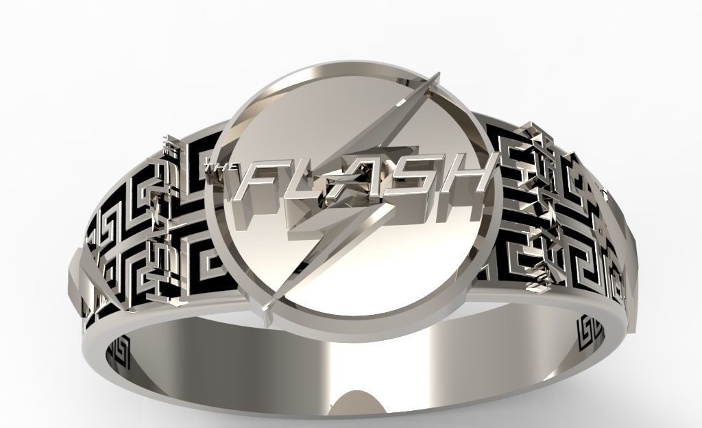 The flash 6 metal ring 3D print model_4