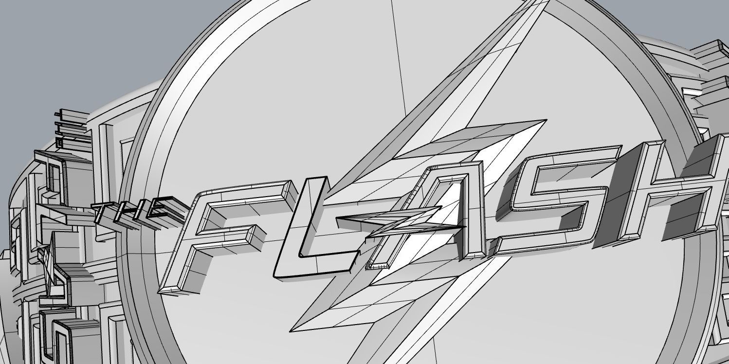The flash 6 metal ring 3D print model_22