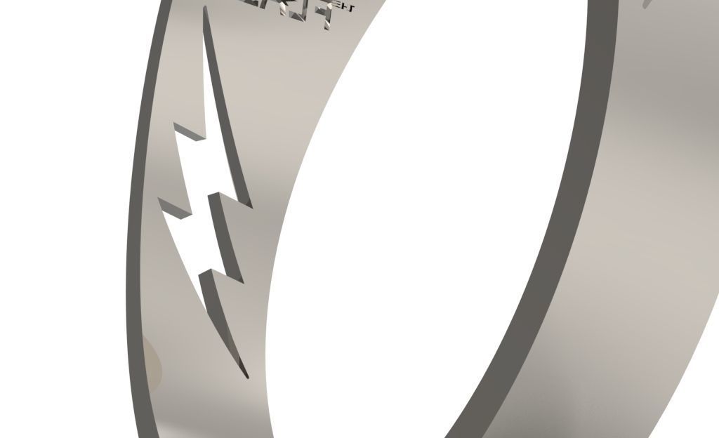The flash 7 silver ring 3D print model_38