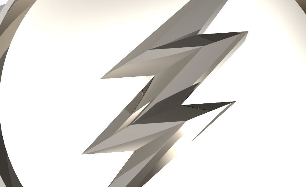 The flash 7 silver ring 3D print model_43